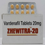 Buy online Sunrise Zhewitra Soft-20 made by Sunrise Remedies and contains Vardenafil, 1